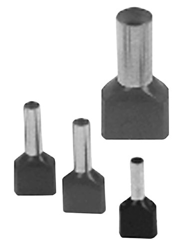 Burndy YF1610IW Insulated Ferrule, 16 AWG Wire Size, 0.079" Diameter, 0.63" Length (Pack of 500)
