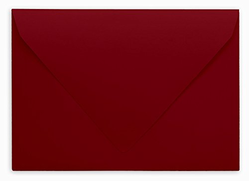 Enveloppes invitation A2 bordeaux 11x14.6 cm rabat en V lot de cartes