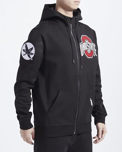 Image of Pro Standard Mens College Classic Chenille Cotton Double Knit Full Zip Hoodie