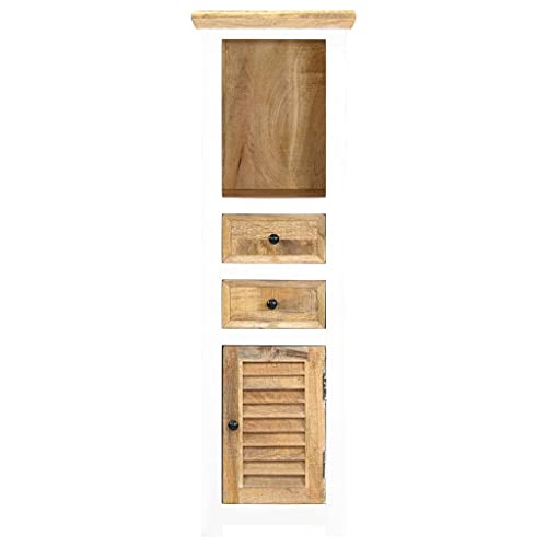 Side-Storage-Cabinet-Industrial-Floor-Standing-Cabinet-Drawers-Cupboard-Sideboard-Home-OfficeBathroom-Cabinet-Highboard-White-and-Brown-157x118x503-Solid-Rough-Mango-Wood Side Storage Cabinet Industrial Floor Standing Cabinet Drawers Cupboard Sideboard Home OfficeBathroom Cabinet Highboard White and Brown 157x118x503 Solid Rough Mango Wood