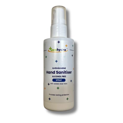 EcoHydra Alcohol Free Hand Sanitiser Spray - 100ml | Antimicrobial | Provides Longer Lasting Protection | Perfect for On The Go | Refillable | Unscented
