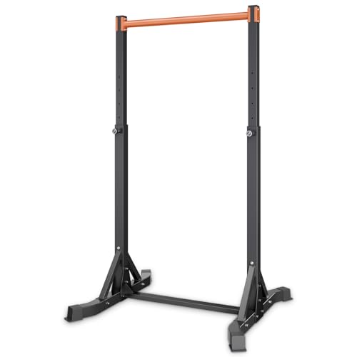 VEVOR Pull Up Bar, 330LBS Capacity Portable Pullup Bar Station, Pullup Bars Free Standing with H-Frame Structure & Heavy-Duty Steel Tube, 8 Level Height Adjustment Gravity Fitness for Arms Back Chest