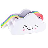 Ymapinc Tape Dispenser Cute Cloud Desk Tape Dispenser Cloud Tape Cutter with Rainbow Tape White Desktop Tape Dispenser for Student Kids Home School Office Stationary Supplies