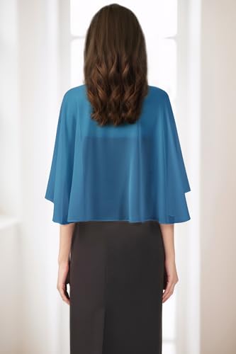 Coucoland Shawl Wraps for Women - Sheer Chiffon Shawl Elegant Soft Wraps for Evening Dress Wedding Party4