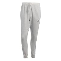 Adidas Sportswear 3-Stripes Men's French Terry Jogger Pants, Medium Grey Heather/Black, Large