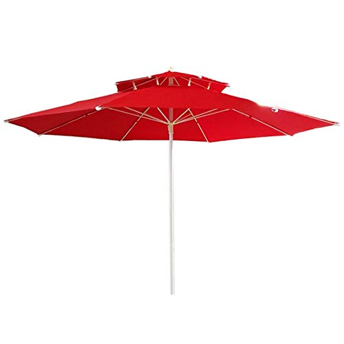 Sombrilla de jardín rectangular y sombrilla para patio exterior con palanca para colgar C 2