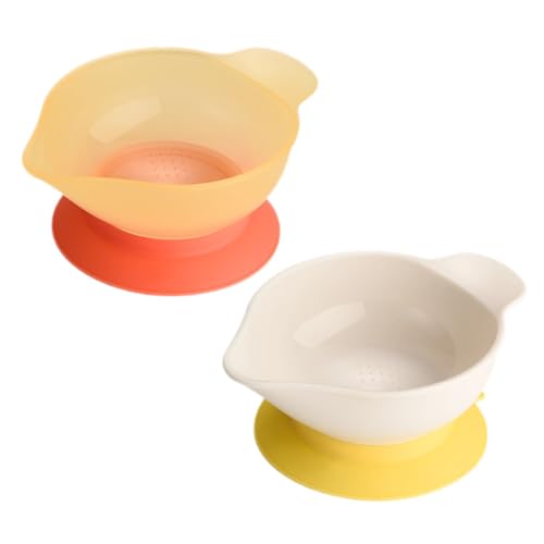 HOMOCONO 2 Piezas Tazón De Complemento Alimenticio Cucharas De Bebe Para Matraz De Comida Bochas Bol Lámina Bandeja De Comida Para Bebés Cuenco De Destete Alimentación Alimento Páginas