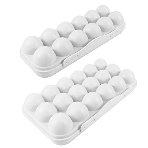 Cabilock 2 Piezas de Soporte de Huevo de Plástico para Refrigerador Bandeja...