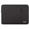 MOSISO Laptop Case 13.3 inch, 13-13.3 inch Laptop Sleeve Compatible with MacBook Air/Pro 13 / Pro 14, HP Dell ASUS Lenovo Notebook, Polyester Vertical Computer Sleeve Bag with Pocket, Black