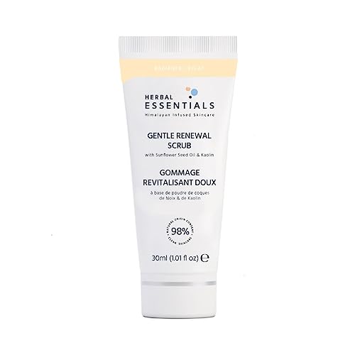Herbal Essentials Gentle Renewal Scrub - Made With Kaolin Clay & Sunflower Seed Oil, 98% Natural Ingredients, 100% Pure Vegan & Cruelty Free, Plumps & Soothes Eye Area, Made In France - 30Ml #TOP13