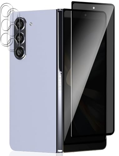 【アンチグレア&覗き見防止】【2+2枚セット】Galaxy Z Fold6ガラスフィルム(2枚)+カメラフィルム(2枚) さらさら ギャラクシー ゼット フォールド6 外側画面 専用 アンチグレア ガラスフィルム 旭硝子製9H硬度 3D設計 反射防止 浮き