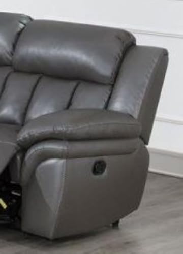 Image of Torque - Jerry 1 Seater Leatherette Manual Recliner | Recliner Sofa /Chair for Living Room, Bedroom, Office (Grey) | 1 Year Warranty