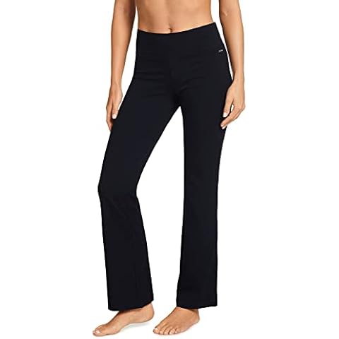 Jockey Women's Activewear Cotton Stretch Bootleg Pant, Black, M Cover