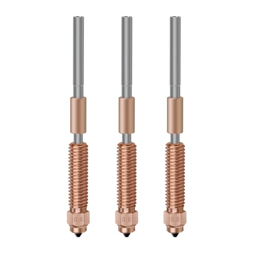 0.4+0.6+0.8mm K1 Nozzle 3PCS K1c Nozzles Ender 3 V3 KE Quick Swap Hardened Steel Nozzles High-Speed Printing and High Fl
