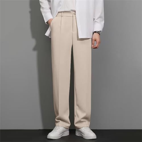 Men Dress Pants Regular Fit Plain Casual Straight Leg Business Pant Trendy Lightweight Trousers Big and Tall Work Pantalones2