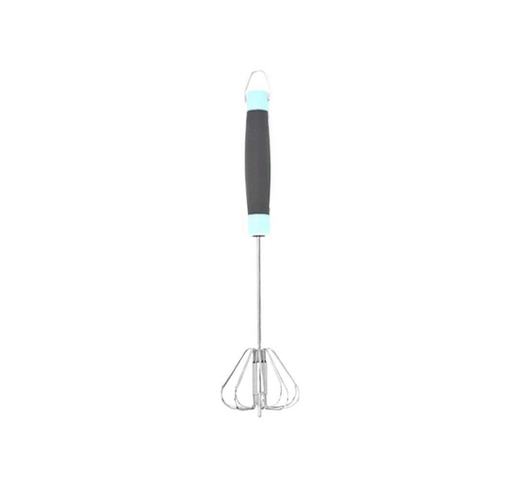 Varillas de Batir para Cocinar Batidor De Huevos Semiautomático De Acero Inoxidable, Herramienta For Mezclar Huevos En Crema, Tipo Prensa De Cocina Casera Huevos, Espumar, Batir(31x6.5cm)
