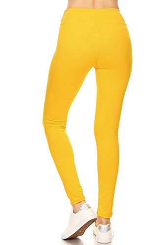 Image of Leggings Depot High Waisted Leggings for Women Buttery Smooth & Soft Women's Solid Yoga - Reg, Plus, 1X3X, 3X5X