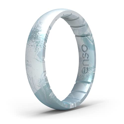 Enso Rings Handcrafted Thin Silicone Ring – Comfortable and Flexible Design – 4.3mm Wide, 1.75mm Thick