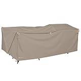 Classic Accessories Storigami Water-Resistant 140 Inch Easy Fold Patio Furniture Cover, Goat Tan, Patio Furniture Covers