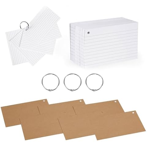 250 Pcs Aicoimy Lined Index Cards Cover