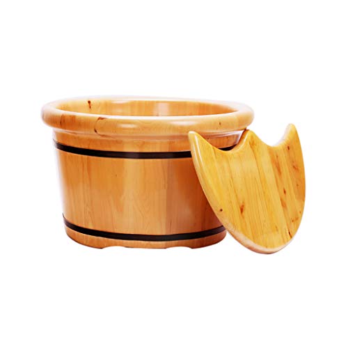 Masajeador de pies de madera con tapa y barril