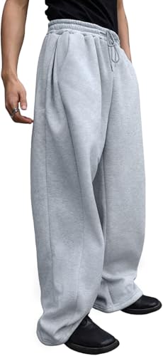 CLOAKA Jogginghose Herren Baumwolle Mode Sweatpants Elastische Kordelzug Baggy Jogginghose Herren Lang Casual Trainingshose