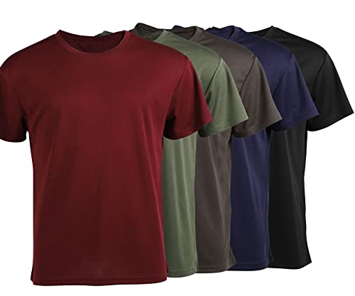 Image of 3 Pack Men's Quick Dry T Shirts Athletic Running Workout Short Sleeve Shirts for Men Active Crew Neck Tops