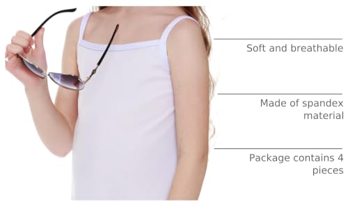 Image of SATINIOR Girls Camisoles Undershirts, Girls Dance Tank Top Sleeveless Spaghetti Strap Tank Top for Dancewear, Toddler