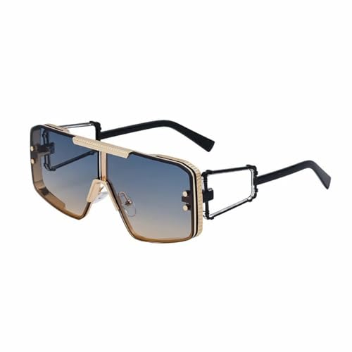 Lunettes de soleil carrées surdimensionnées pour femmes et hommes tendance