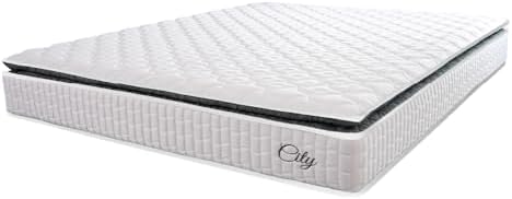 Colchão Casal Molas Ensacadas City Pillow Top 138x188x23cm Branco...