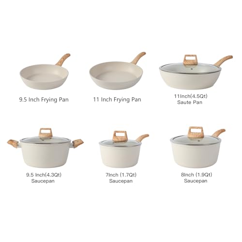 21PCS Pots and Pans Set Non Stick Cookware Set Nonstick with Cooking Set