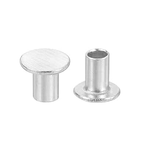 Quarkzman 50 Stück Halbhohlnieten Aluminium 5x8mm