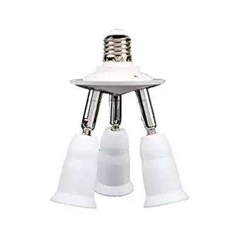 UBERSWEET 5&3 in 1 Adjustable E27 Base Light Lamp Bulb Adapter Holder Socket Splitter
