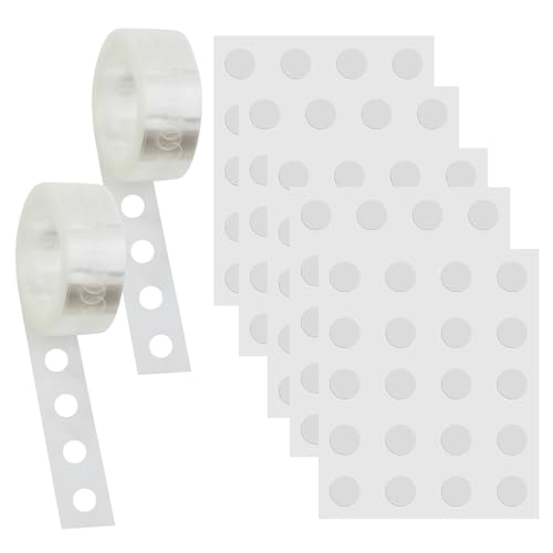 Lot de 2 rouleaux de 5 m de ruban de chaîne de ballons, double trou et trou unique, pastilles adhésives, guirlande de ballons, rubans réutilisables, pour fête