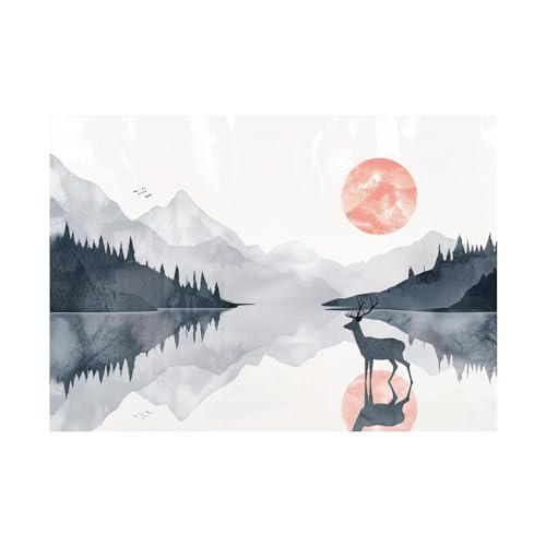 Peinture d'art de paysage pour salon et chambre affiche murale chic 70x100cm sans cadre