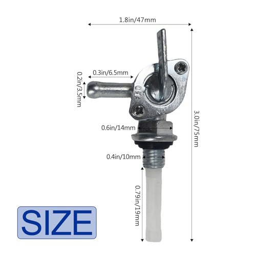 Benzinhahn Schalter M10 (2 Stück) Benzinhahn Stromerzeuger Schalter Benzinhahn Universal Benzinhahn für Generator Kraftstofftank Motorräder Offroad Karts