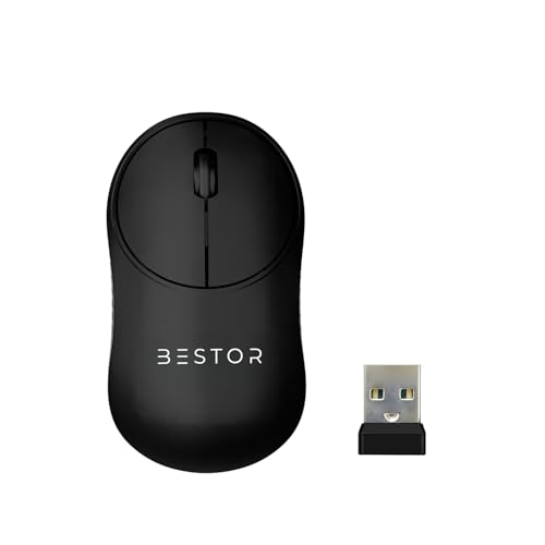 Image of BESTOR Glide 7 Wireless Mouse - 2.4GHz with USB Nano Receiver, 1000 DPI Optical Tracking, Lightweight Gaming Mouse for PC /Laptop