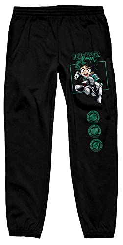 My Hero Academia Anime Deku and Plus Ultra Men's Black Sweatpants