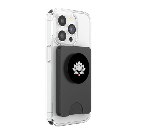 PopSockets PopWallet MagSafe Fleur de Lotus : design rigide et fin en polycarbonate - 4