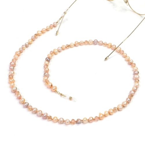 Lunettes de soleil en perles d'exception et chaîne de créateur raffinée - 4