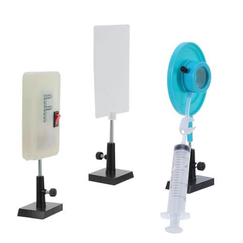VALICLUD Kit de Experimentos Científicos de Óptica Física con Lente Ajustable de Agua, Equipo para Enseñanza de Refracción en Laboratorio Escolar, Recursos de Óptica Educativa