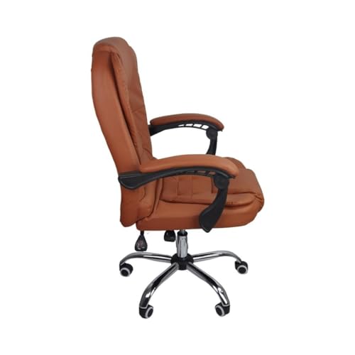 Cadeira De Escritório Presidente Reclinável Ergonômica - Marrom