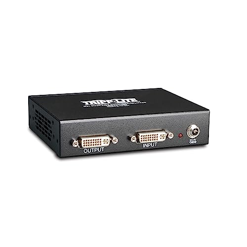 Tripp Lite 4-Port DVI over Cat5 / Cat6 Extender Splitter, Video Transmitter 1920x1080 at 60Hz(B140-004) , Black