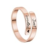 fztonk Joyería ajustable con patrón de letras, textura de acero inoxidable, adecuada para amantes de la moda, regalo de corazón ajustable, One Size, como se describe, como se describe
