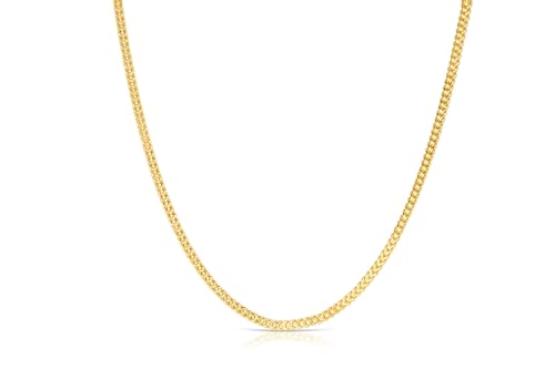 Floreo 14K Yellow Gold 3mm Franco Chain Necklace 24 Inch