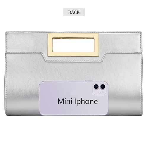 Image of KKXIU Women Clutch Purse Elegant Pleated Evening Bag for Wedding Prom Bridal with Chain Strap