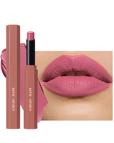 Rouge à Lèvres Mat Velours, Brillant à Lèvres et Hydratant, Longue Durée, Rouge a Levre Mat Longue Tenue RHautement Pigmenté, Anti-Transfert Effet Flou,...