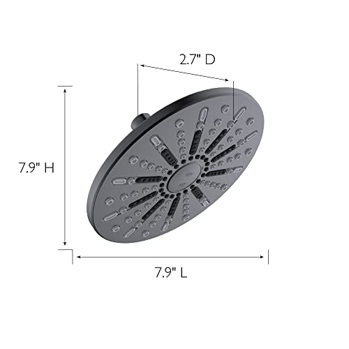 Design House 582718-Blk Ian Modern 8-Inch 2-Function Showerhead, Matte Black #TOP6