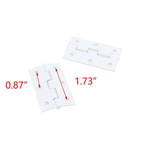 T Tulead White Box Hinges 2.36"X1.41" Iron Door Hinges Furniture Hinges Pack Of 10 With Screws For Toolbox Gift Box Cabinet #TOP2