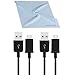 Produktbild Samsung Kabelset kompatibel 2X Original Micro USB Kabel Ladekabel Schnellladekabel Aufladekabel für Smartphone ECB-DU4EBE 1,5m Schwarz inkl. wortek Displayputztuch